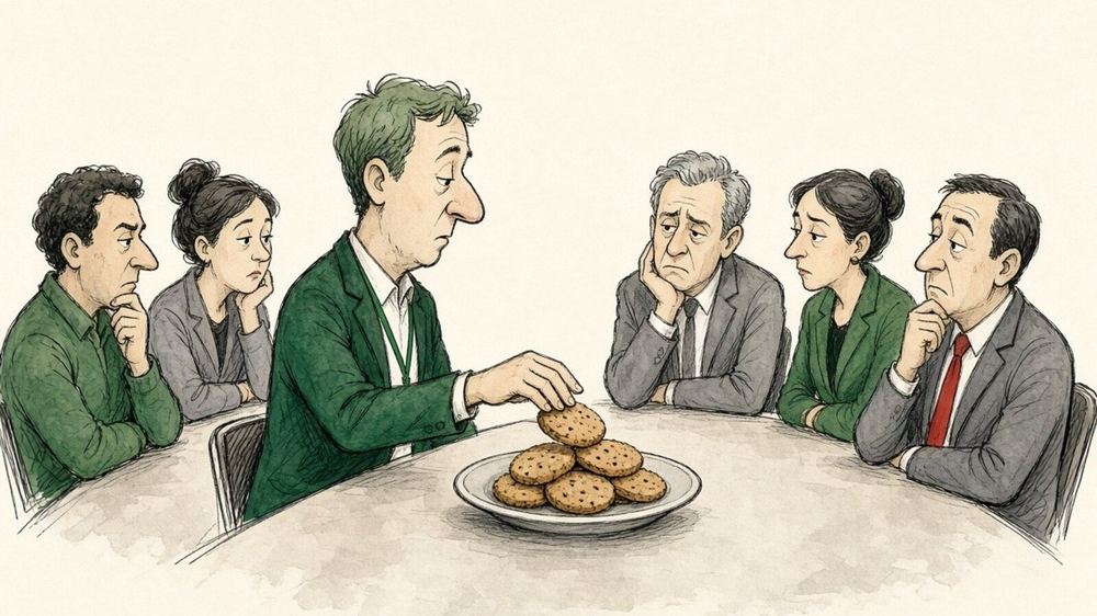 The observer's seat, the biscuits, and the minutes.